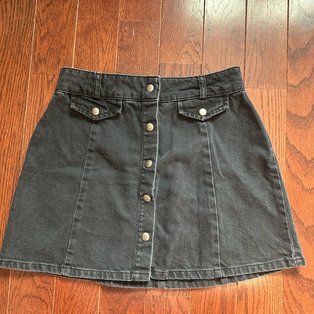 BDG Blue and Gold A-Line Mini Skirt Casual